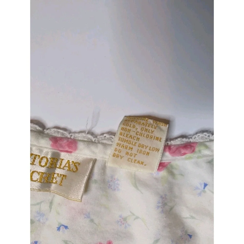 VTG Victoria's Secret Gold Label Cotton Floral Nightgown Cottagecore Prairie L